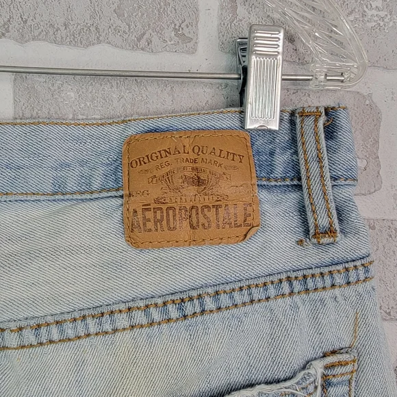 Aeropostale Benton Original Bootcut Wide Leg Thrashed Denim Jeans Men's Size 32 - Picture 14 of 16